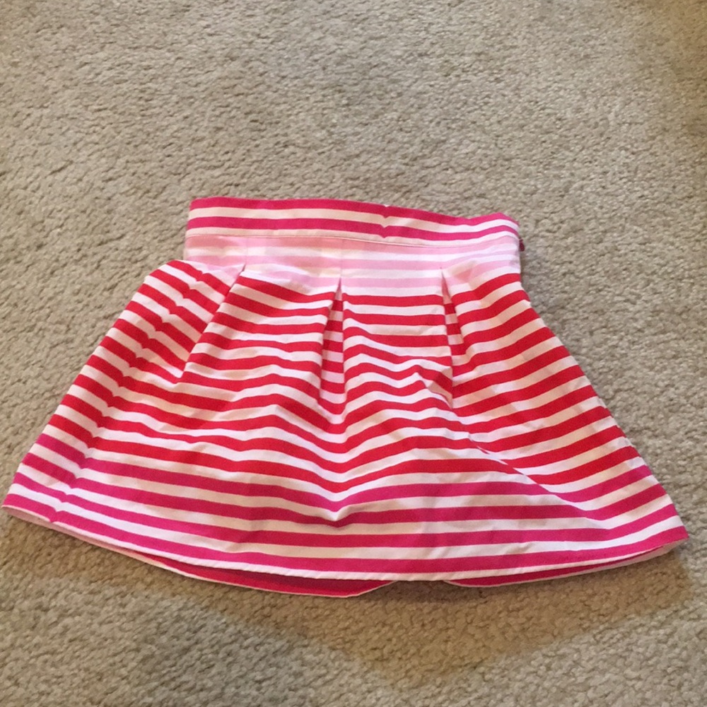 Hunter Skort white/pink/red striped
